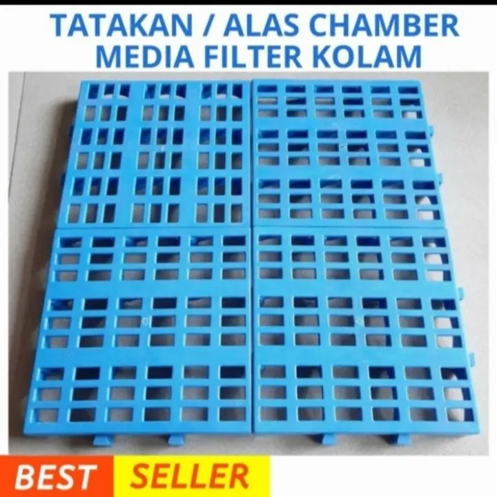 Tatakan media alas chamber camber media filter kolam ikan koi