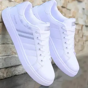 {Cod} Sepatu Sneakers Pria Sovky White & Black Sepatu Casual Pria Fashion Sepatu Pria Terlaris