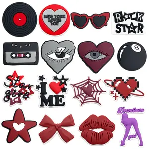 Serbaguna 1PCS PVC DIY Kartun busana Pola Sandal pin Sepatu Tempelan Aksesoris Sepatu Suvenir Pesta yang Menyenangkan