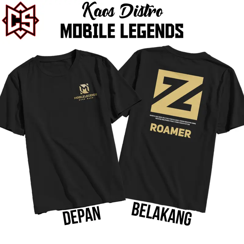 Kaos Baju Distro Game MLBB Mobile Legends Bang-Bang All Roles Lane Exp Jungler Mid Gold Roamer T-shirt 4