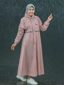 Jas Hujan Gamis Syar'i ORGA Tebal Kuat Anti Rembes Raincoat Anti Bocor Jas Hujan Motor dengan Bahan PVC Elastis dan Tebal