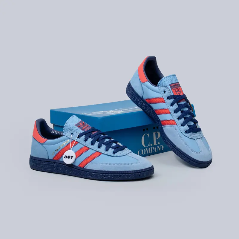 Adidas Manchester Spezial CP Company Light Blue Bright Red