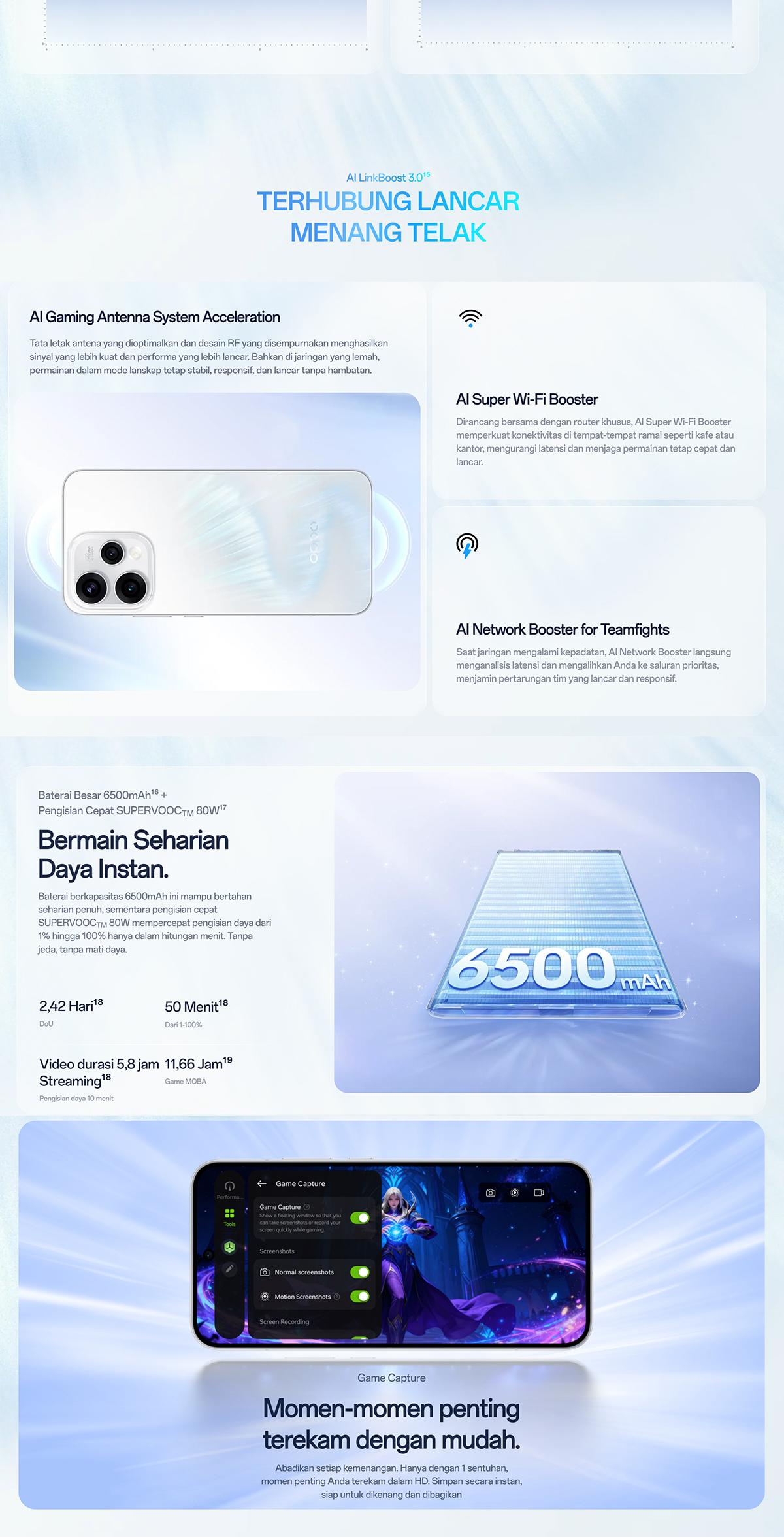 HP OPPO Reno15 5G 8/256GB 12/256GB Snapdragon 7 Gen 4 Prosesor OPPO Terbaru 2026 Garansi Resmi