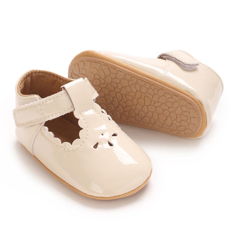 Product Introduction of Spring And Autumn Baby Girl Walking Shoes 0-1 Year Old Soft Soled Anti Slip Princess Little Leather Shoes Soft Single Shoes 48