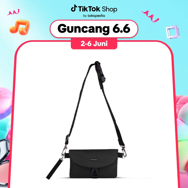 PUSHOP Tas Selempang Pria Wanita CROSS - Slingbag Uniseks Sling bag 2 in 1 Kasual Waterproof 8