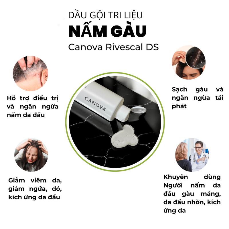 Product Introduction of Chuyên Nấm Gàu Viêm Da Tiết Bã - Dầu Gội Kem Bôi Canova Rivescal DS Nhập Khẩu Chính Hãng Từ Ý 8