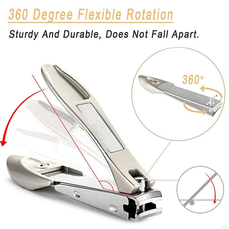 Product Introduction of KIPRUN Nail Clipper, 3Pcs Nail Trimmer, Large Sharp Stainless Steel Anti Splash Sharp Fingernail Cutter edgy 35