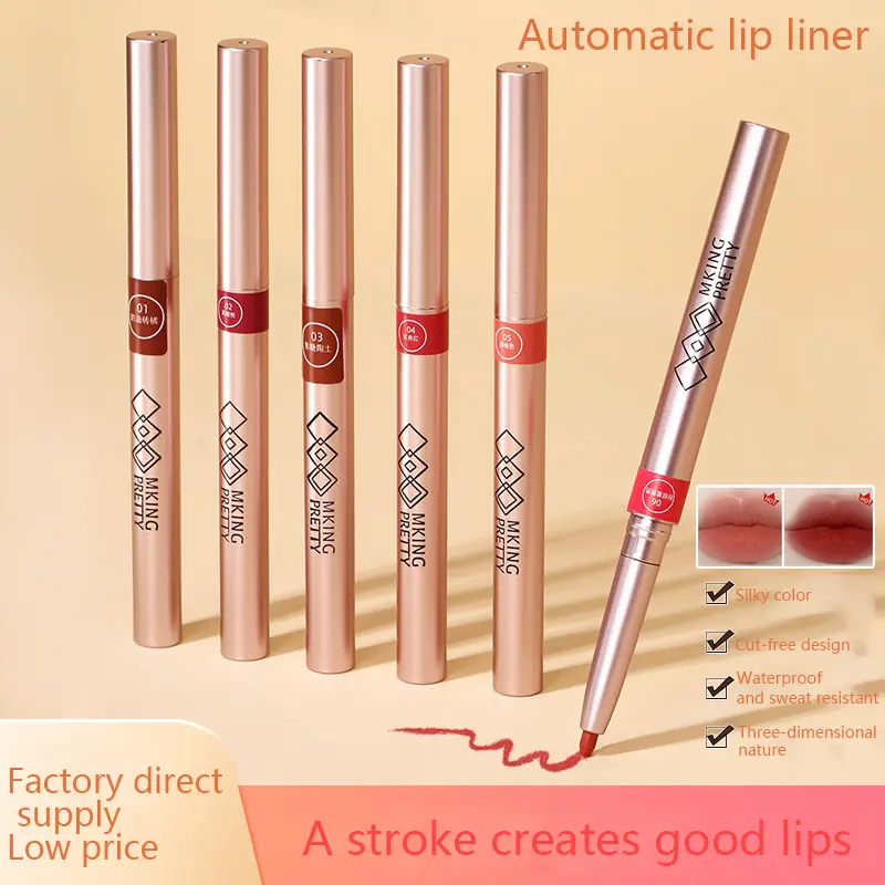 Lip Liner Precision sculpting waterproof Lip Liner Precision contour lip shape lasting color blush brush lipstick Smudging Plump lips Toot Lips Automatic swivel silky matte texture plump lips， Makeup， Eyeliner