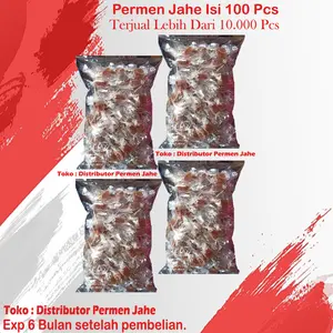 Permen Jahe Asli 1 Pack Isi 100 Pcs / Snack Permen jahe Special dan Permen Asem Jawa Asli Bisa untuk Ibu Hamil Candy Food Permen Jahe Asli 1 Pack Isi 100 Pcs / Snack Permen jahe Special dan Permen Asem Jawa Asli Bisa untuk Ibu Hamil Candy Food