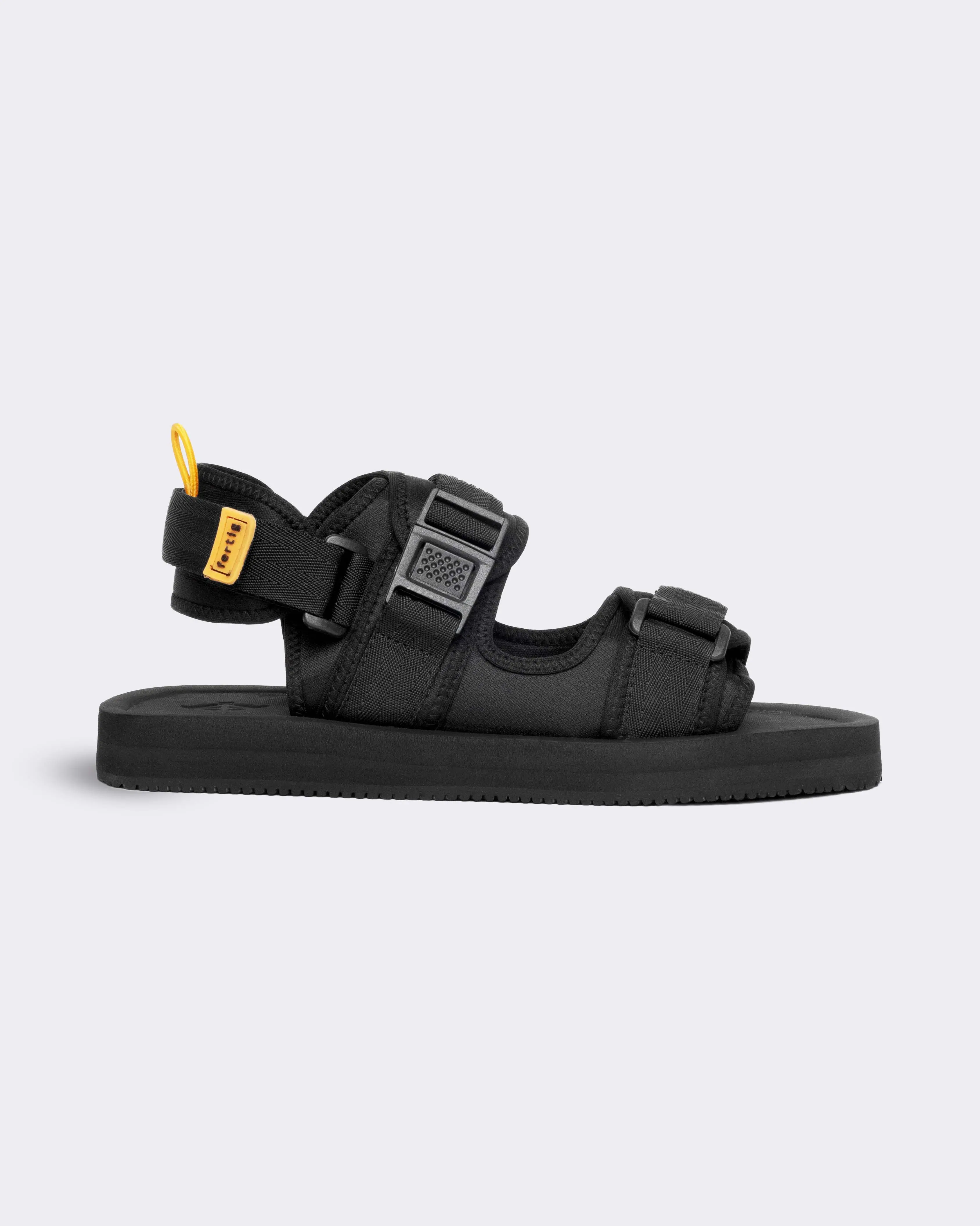 Fertig - Levizka Black - Sandal Gunung Pria Wanita - Open Toe Adjustable Strap Ringan & Nyaman