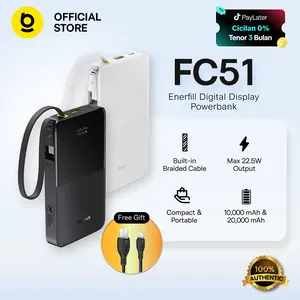 [FREE CABLE] Baseus Power Bank EnerFill FC51 22,5W 10000mAh Bipow2 Pro Fast Charging Powerbank Type-C