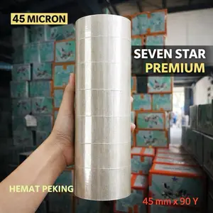 Lakban Bening Coklat 1 Slop PAKET HEMAT Isi 6 Pcs 2 Inch 45 mm 90 Yard Tape