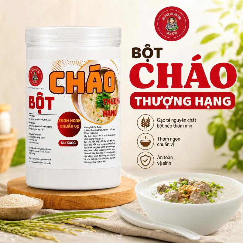 Bột Cháo Thượng Hạng - Thương Hiệu Bu Phương Ẩm Thực (Dùng Cho Cháo Sườn, Hải…