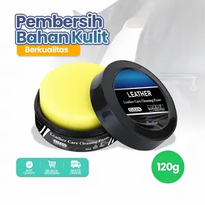Pasta pembersih 120g multifungsi kulit interior mobil untuk perawatan kulit lilin sepatu dan tas kulit pasta pembersih perawatan barang kulit