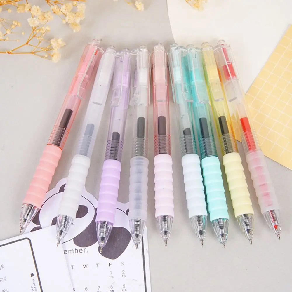 Chic et Charme Simple Quick-drying Gel Pen Black/Blue/Red Ink 0.5mm Pen Tip Ballpoint Pen Press Type Neutral Pen Stationery