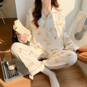 TEDDY BEAR Baju Tidur import  Bahan Kringkle