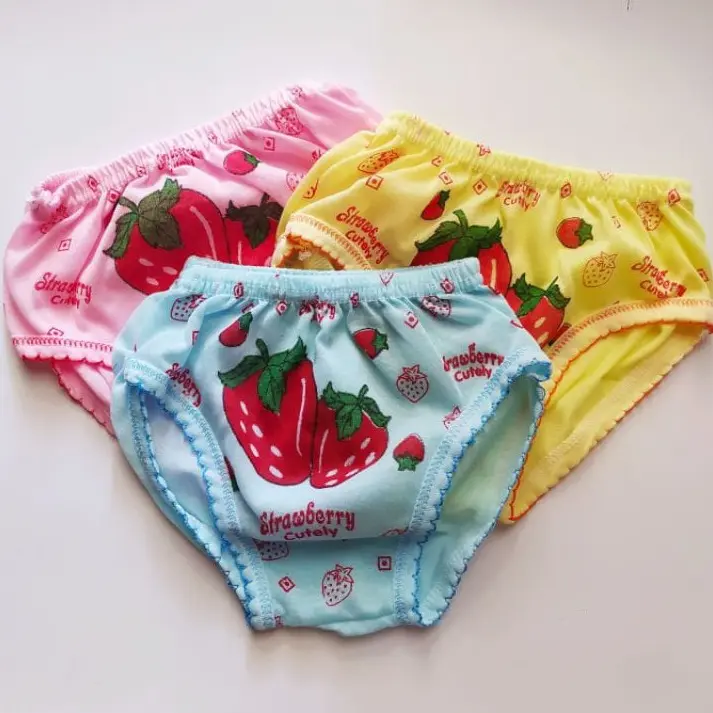 PAKET HEMAT 12 PCS CD CELANA DALAM ANAK PEREMPUAN MOTIF STRAWBERRY // CD ANAK CEWEK LUSINAN DAN ECERAN TERLARIS
