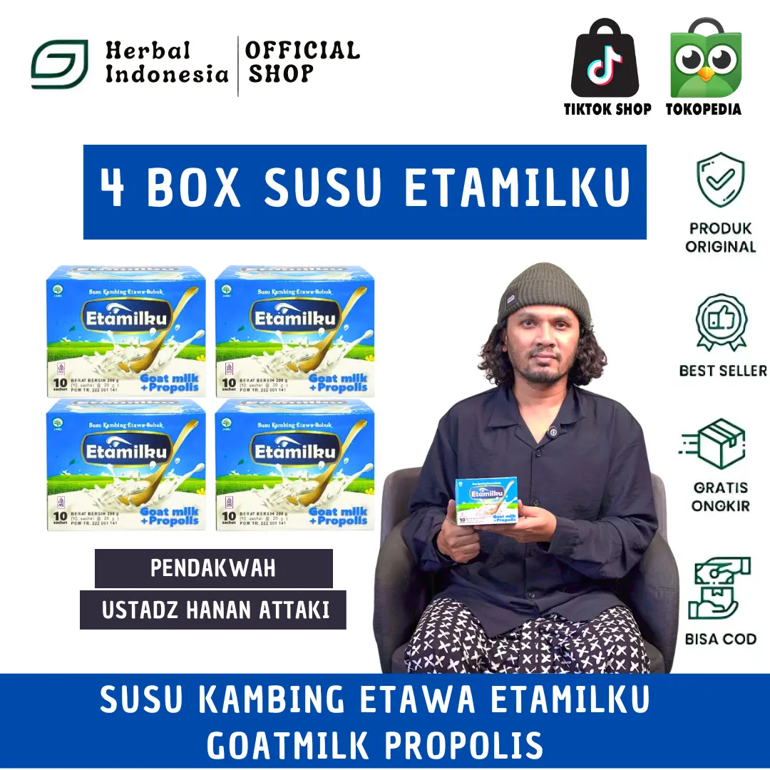 Paket 4 BOX Etamilku - Susu Kambing Etawa Plus Propolis