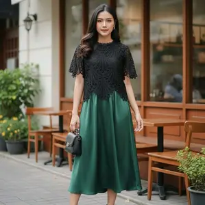 Blouse crop an an Brokat Bangkok atasan wanita baju pesta leher petak ld 110