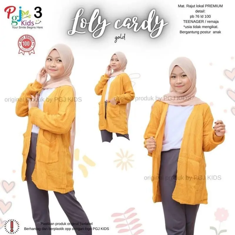 CARDIGAN RAJUT ANAK PEREMPUAN TANGGUNG 12 TAHUN SWEATER KARDIGAN TEBAL MURAH LONG CARDI 2