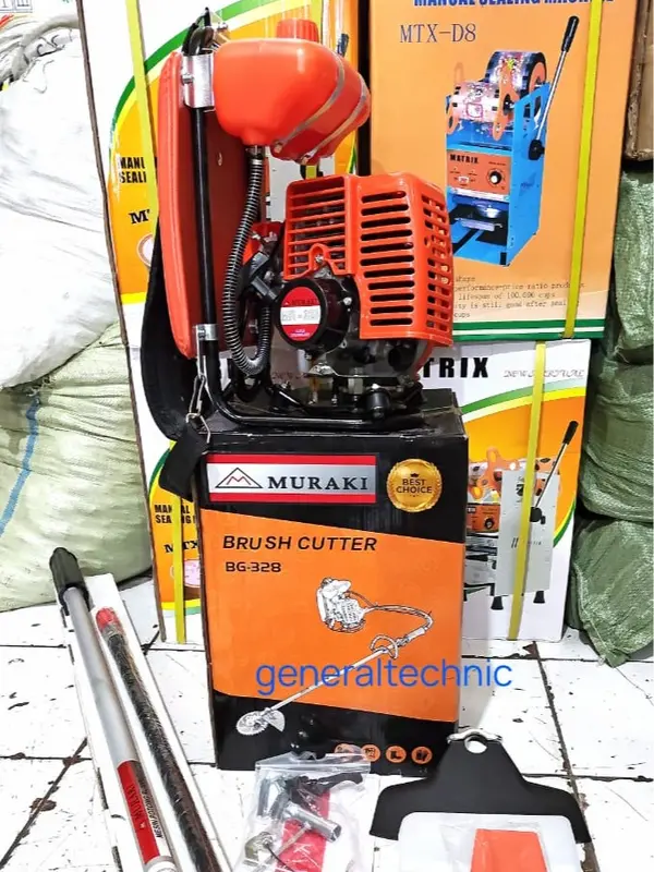 Mesin Potong Rumput 328 Muraki 2Tak Brush Cutter 328 Muraki Lengkap BG328 Muraki BG328 Mesin Potong Rumput 2Tak 4