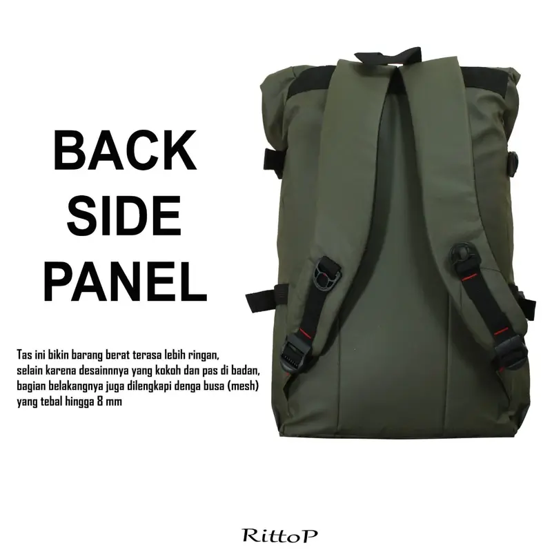 Rittop-Ransel Rittop backpack waterfroop ransel laptop pria wanita ransel kerja terlaris bestseller Hitam Sekolah 6