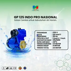 POMPA AIR - MESIN POMPA PENDORONG AIR - INDO PRO NASIONAL GP 125 - POMPA PENDORONG AIR GP125