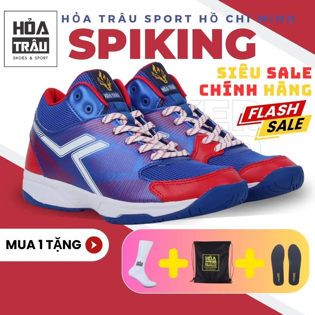 (Mua 1 nhận 4) Giày bóng chuyền thể thao thời trang HỎA TRÂU Sneaker Sport SPIKING giầy đánh bống chuyền bám sân,chống trượt, hỗ trợ nhảy cao Cao Su vn Giày Thể Thao đỉnh cao giàybóngchuyền giày đánh chuyền nam volleyball shoes bóng rổ giay bong chuyen