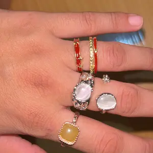 Hetian Jade Ring Female Vintage Niche Design Minimalist Artificial White Jade Stone Index Ring