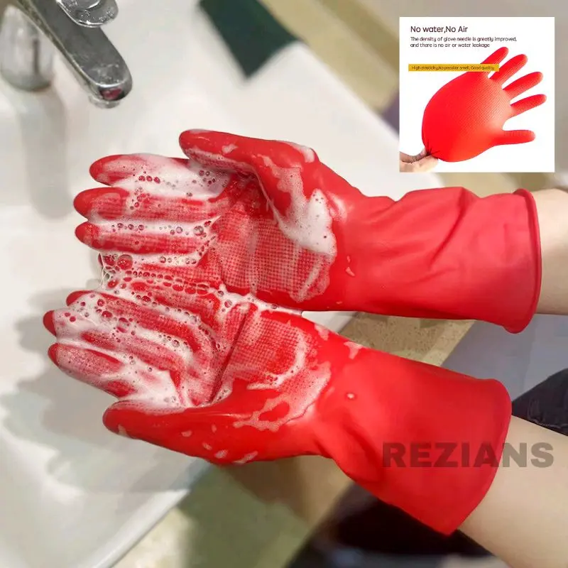 SARUNG TANGAN KARET LATEX KUNING TEBAL SET SEPASANG KANAN KIRI 6