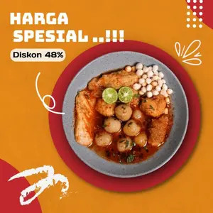 [Dian Garut] Bakso Aci Isi Tulang Rangu Chili Oil Cabe Bubuk 12 Butir Makanan Instan hotpot instan bebas lemak jenuh