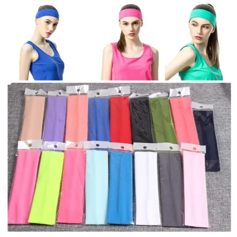 Sports Sweat Head Hair Bands Gym Yoga Women Exercise Tennis Racket Stretch Headbands Badminton Grip for Women Accessories