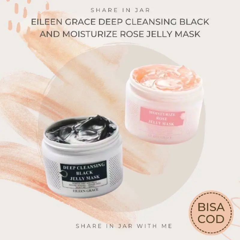 SHARE IN JAR EILEEN GRACE ROSE JELLY PETALS MASK 15 ML Bruntusan Facial Bunga Hyaluronic Kusam Mawar Red Masker