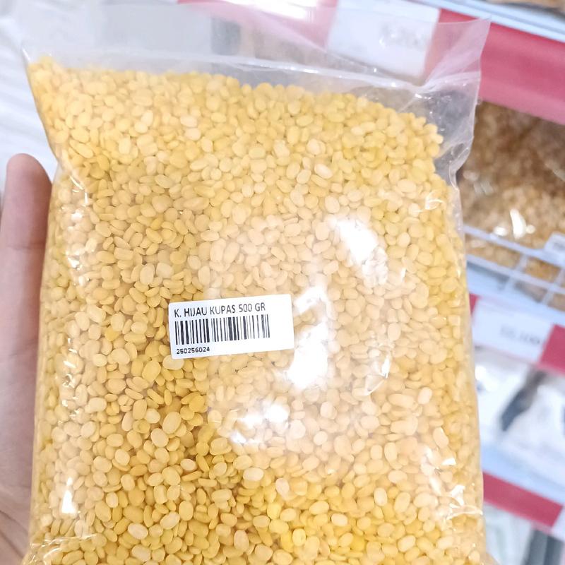 [ 500 GRAM ] Kacang Hijau Kupas Tanpa Kulit 500 Gram 1