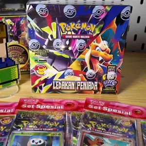 Pokemon Ledakan Peniada booster kartu indonesia tcg mega dream indomaret promo trading card random booster ma4 box dragonite gengar clefairy lilie charizard pikachu english japanese mega dream booster pak pack