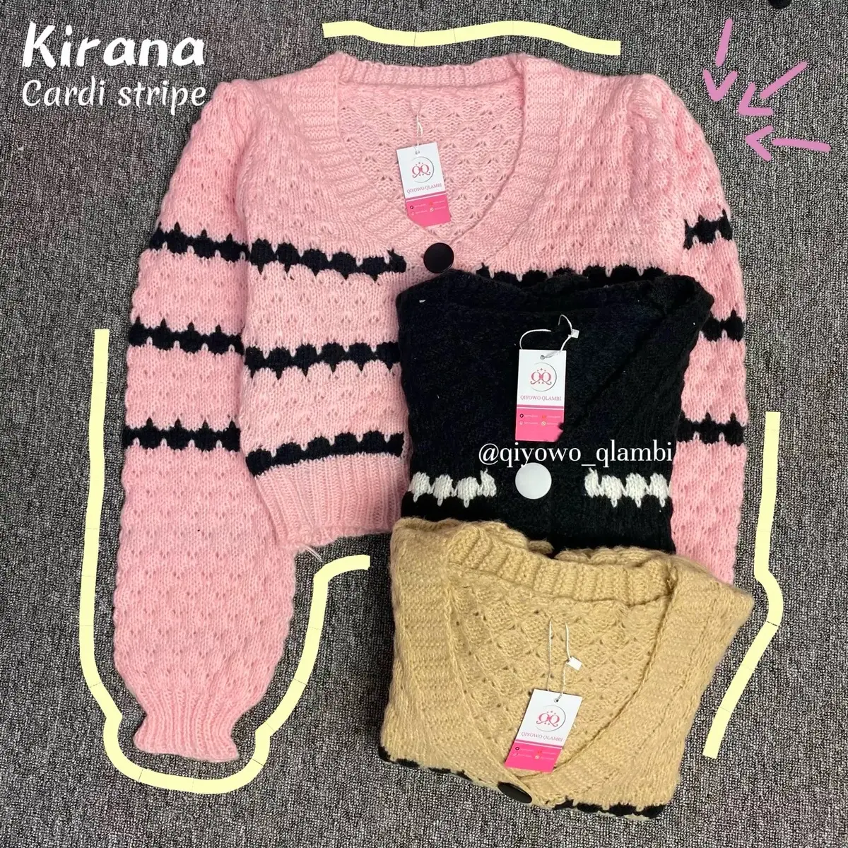 KIRANA CARDI STRIP Cardigan Atasan Wanita