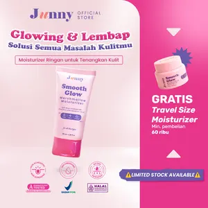 JUNNY - Smooth Glow Marshmallow Moisturizer 40 ml, Watery Gel Hydrating 72jam, Glow Boost, B3 Niacinamide + 8HA + centella cica | Melembapkan, Mencerahkan, Memperbaiki Skin Barrier, Meredakan jerawat, Cocok Semua Jenis Kulit