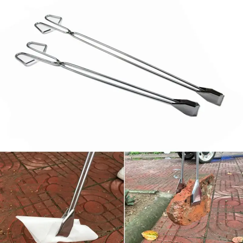 80cm Capit Sampah Stainless Alat Penjepit Sampah Serbaguna Tongkat Penjepit Jepitan Sampah Panjang 5