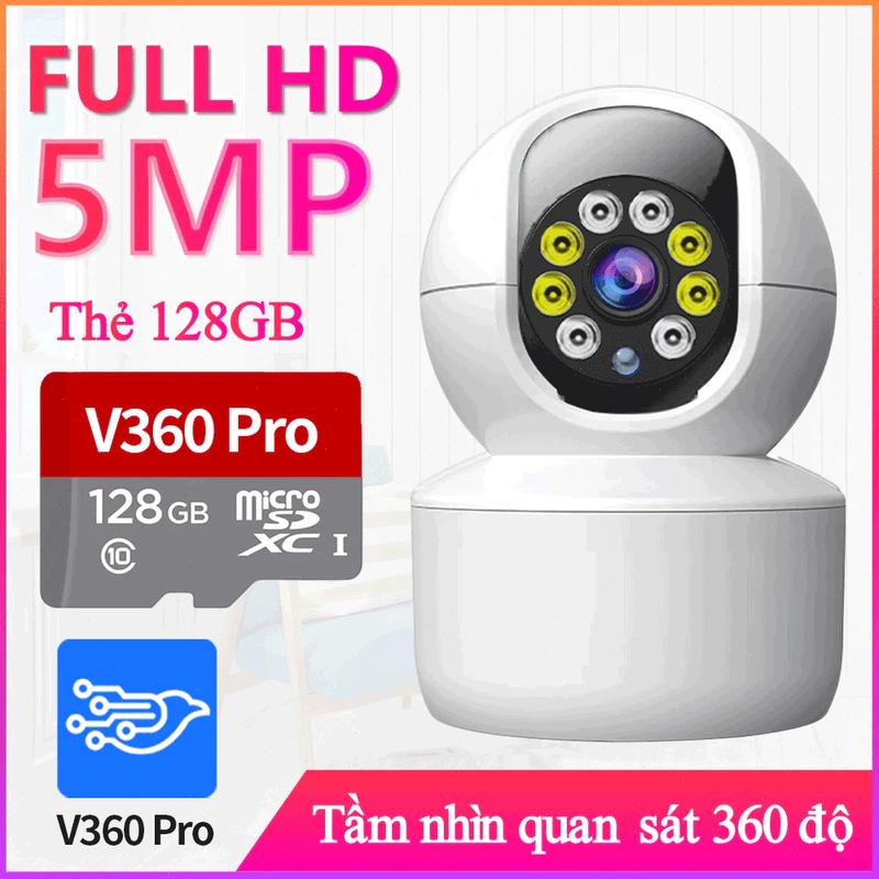 V360 Pro Camera an ninh 2.4GWIFI FHD 1080P 8 đèn LED 