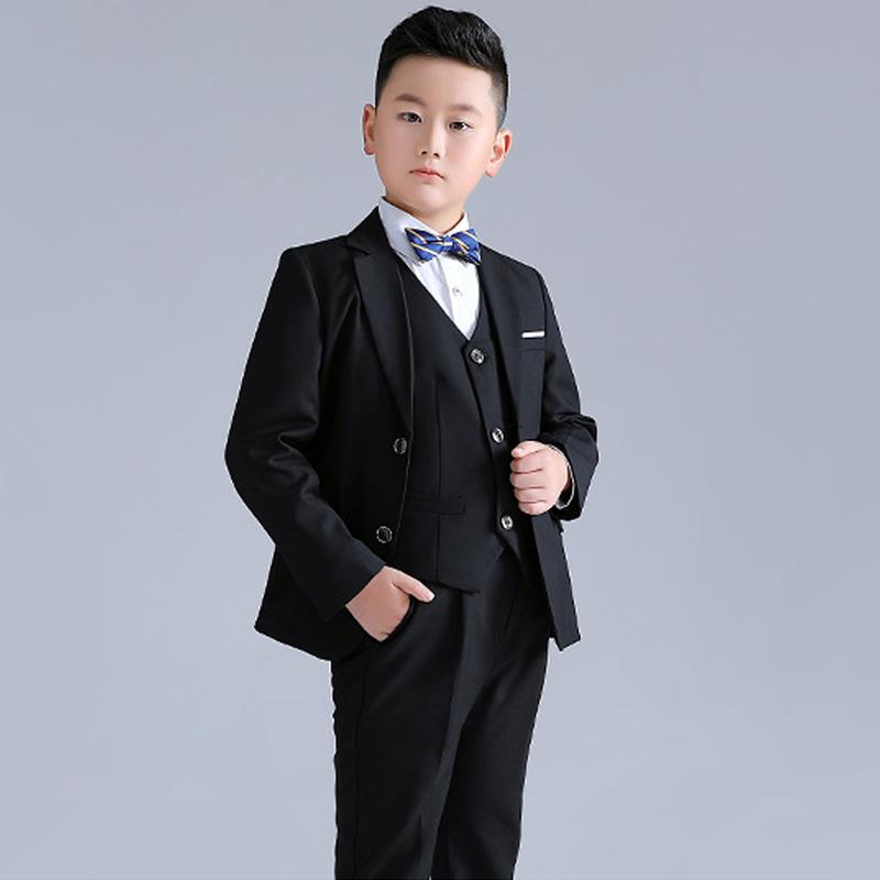Justblack Setelan Jas Blazer Anak Laki-laki Umur 2-13 Tahun Basic List Putih Kancing Dua Terbaru 1