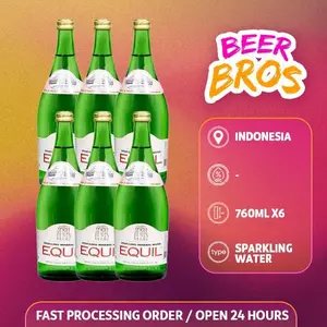Equil Sparkling Mineral Water 760Ml [ Dus Isi 6 Botol ] Khusus Instan - Only Instant Delivery