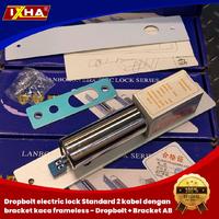 Gambar Dropbolt electric lock Standard 2 kabel dengan bracket kaca frameless - Dropbolt only dari Barrier Gate ID Kota Bekasi 4 Tokopedia