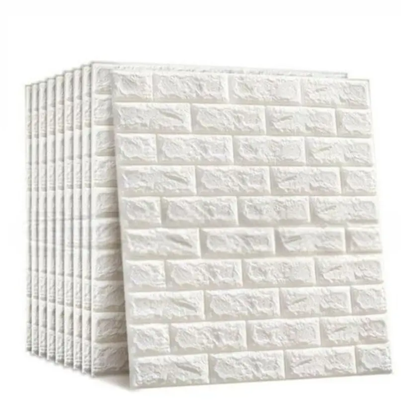 Big Size 70X77Cm Wallpaper Dinding 3D ​Motif Batu Bata Putih Sticker Dinding Dekorasi Kamar ​Murah