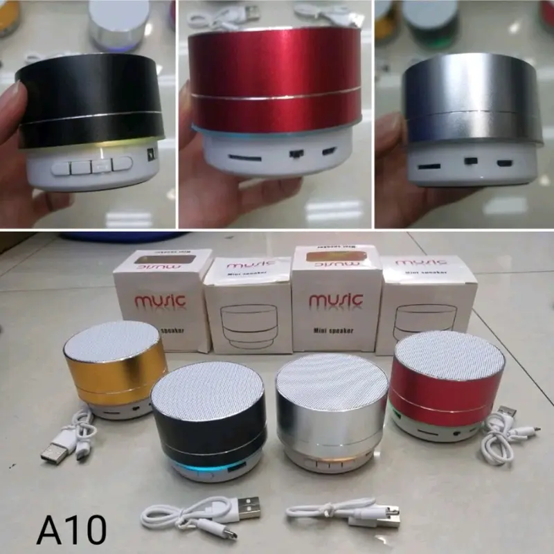 SPEAKER A10 Lampu Led Rainbow BLUETOOTH MUSIK BASS SUARA / SPEAKER WIRELESS SB / MUSIC BOX MP3 PLAYER BLUTUT ELELTRONIK HP AKTIF SPIKER 4