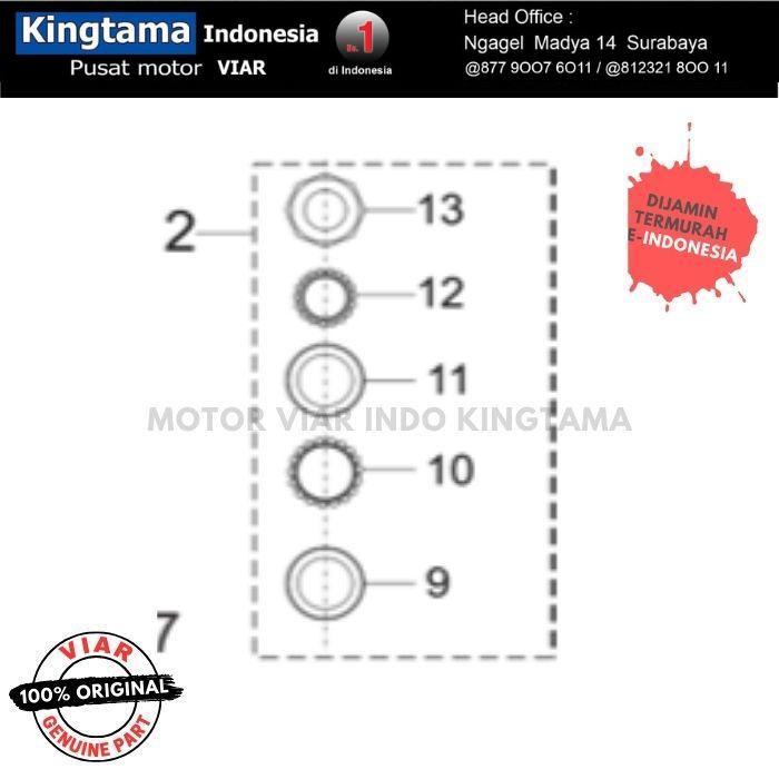 Gambar STEERING BALL SET / KONES STIR VIAR NX dari MOTOR VIAR INDONESIA Kota Surabaya Tokopedia