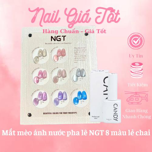 (MÃ LẺ) Mắt mèo NGT ( tông ĐẬM ) chính hãng - Set mắt mèo ánh nước pha lê 8 màu cao cấp [ Nail Giá Tốt ]