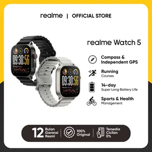 realme Watch 5 | Compass & Independent GPS | 460mAh 14-day Battery Life | Accurate Sports & Health | AMOLED 600nits | IP68 Water Resistant