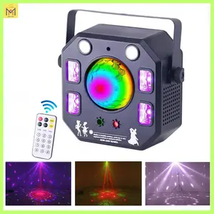 4in1 Proyektor Strobo Laser LED RGB Lampu Panggung Disco DJ Party Waterproof IP20 DMX 45W 245V