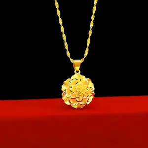 【COD】Kalung peony modis, warna tidak luntur, hipoalergenik, asli. Promosi produk baru.