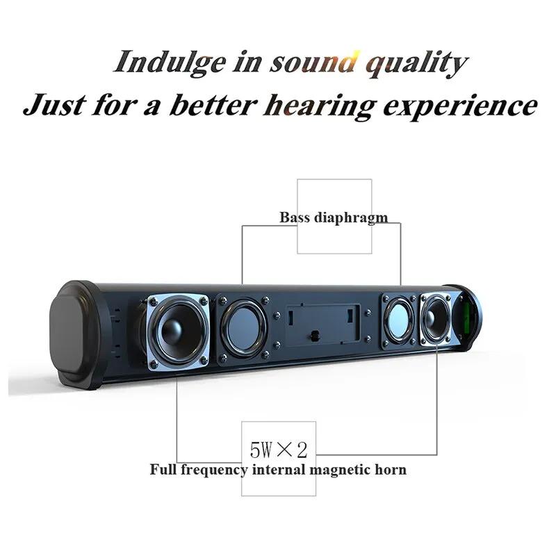 Product Introduction of Pembesar Suara Bar Bunyi, Bar Bunyi Surround Bluetooth Berwayar dan Tanpa Wayar, Sesuai untuk Rumah, TV dan Persembahan Luaran, Bar Audio Lajur Berkuasa, dengan Alat Kawalan Jauh 34